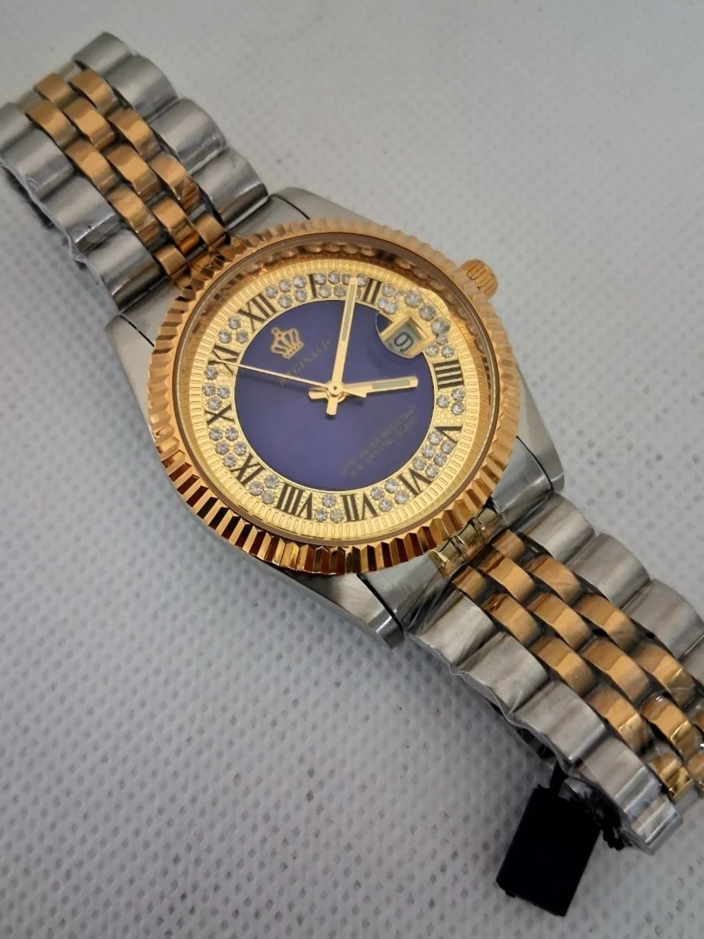 NEW IN BOX Men's Reginald 36mm Real Diamond Presidential Date Watch